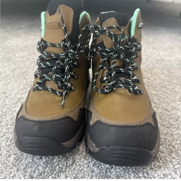 New Pacific Trail Hiking Boot Rainer Jr Brown Leather Round Toe Lace Up - Picture 3 of 8